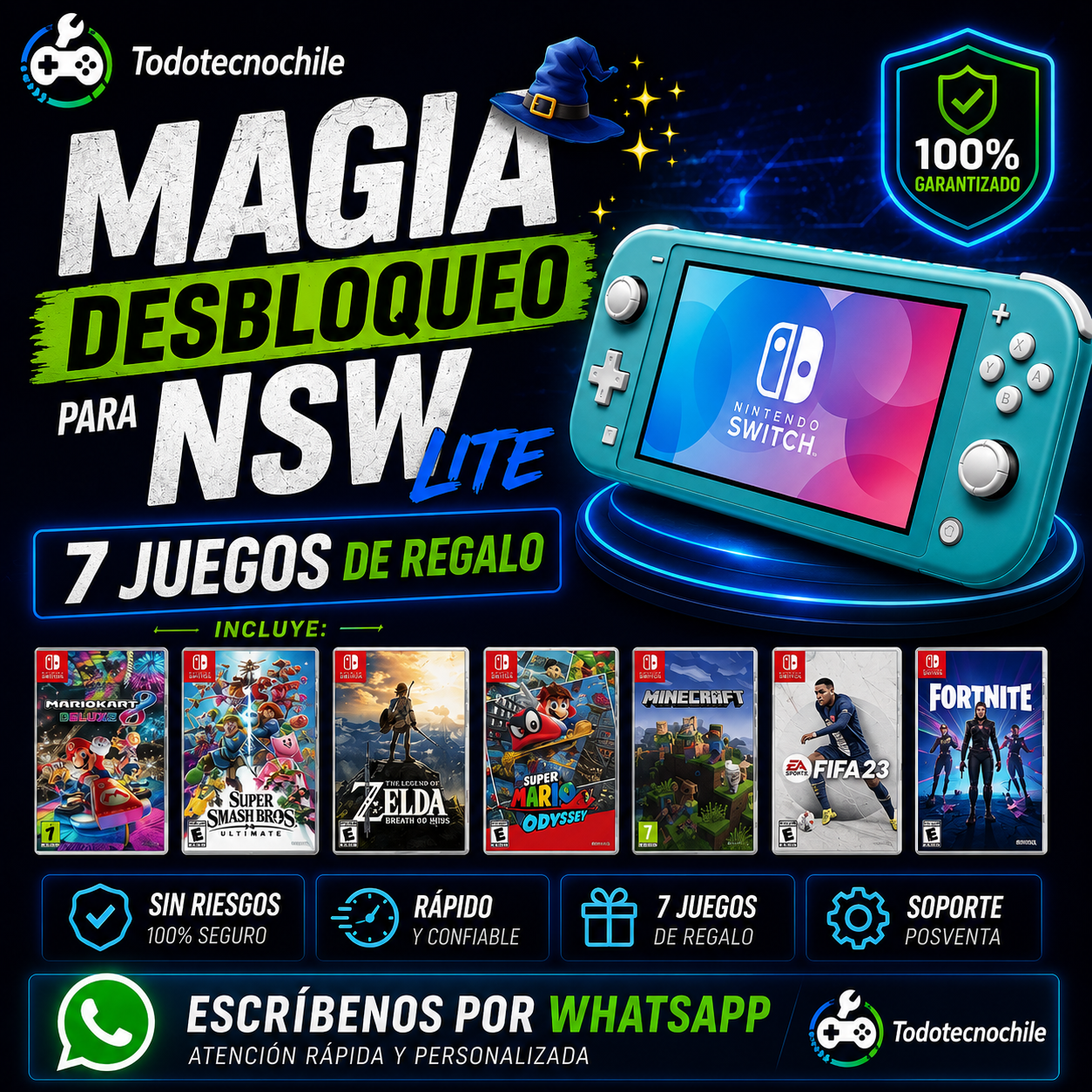 Desbloque Magia NSW Lite + 7 juegos
