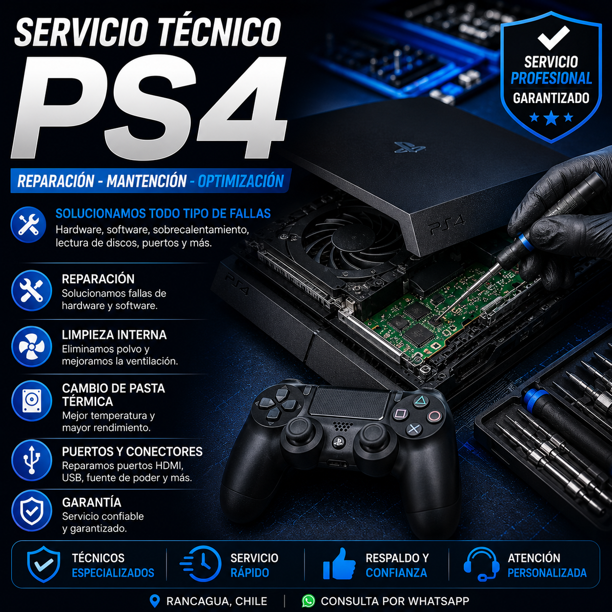 Servicios Técnicos PS4