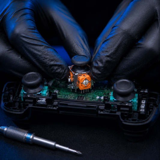 Control de PlayStation 4 con joystick magnético TMR PRO instalado