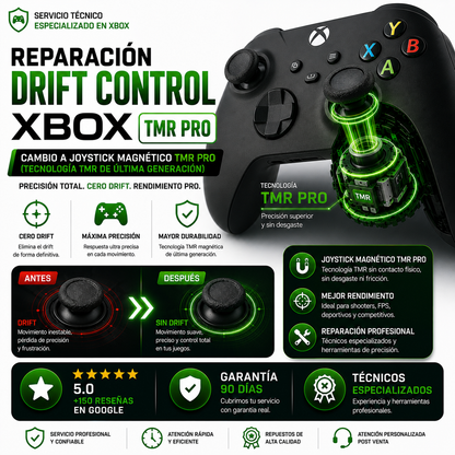 Cambio Drift Control Xbox – Cambio a Joystick Magnético (TMR Pro)