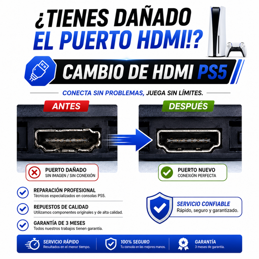 Reparación HDMI PS5 – Cambio de Puerto HDMI PlayStation 5