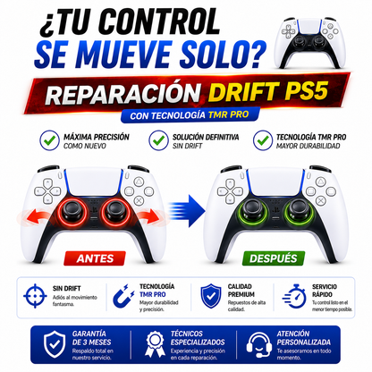 Cambio Drift Control PS5 TMR – Análogo Magnético PRO (Tecnología TMR)