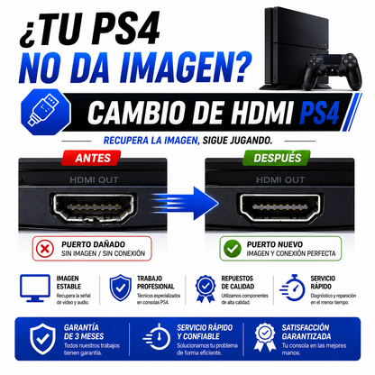 Reparación HDMI PS4 – Cambio de Puerto HDMI PlayStation 4
