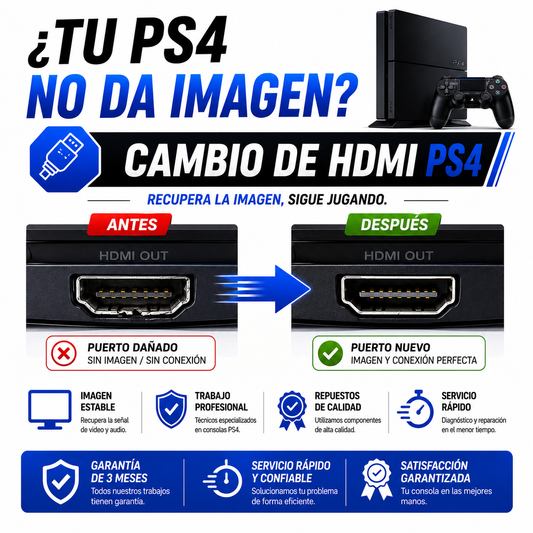 Reparación HDMI PS4 – Cambio de Puerto HDMI PlayStation 4