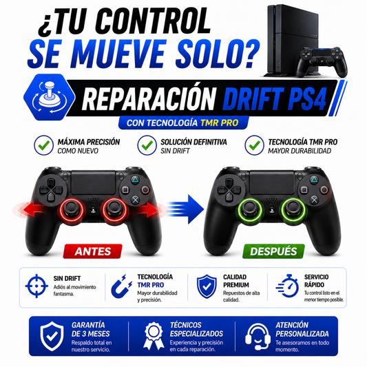 Cambio Drift Control PS4 TMR – Joystick Magnético PRO (Tecnología TMR)