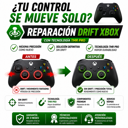 Cambio Drift Control Xbox – Cambio a Joystick Magnético (TMR Pro)